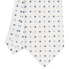 CRAVATTA SARTORIALE EXTRA LONG IN SETA BIANCA Microfantasia fiore