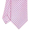 CRAVATTA SARTORIALE EXTRA LONG IN SETA ROSA Microfantasia fiore