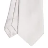 CRAVATTA SARTORIALE IN SETA JACQUARD GRIGIO CHIARO Tinta unita
