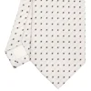 CRAVATTA SARTORIALE IN SETA JACQUARD BIANCA Microfantasia fiore