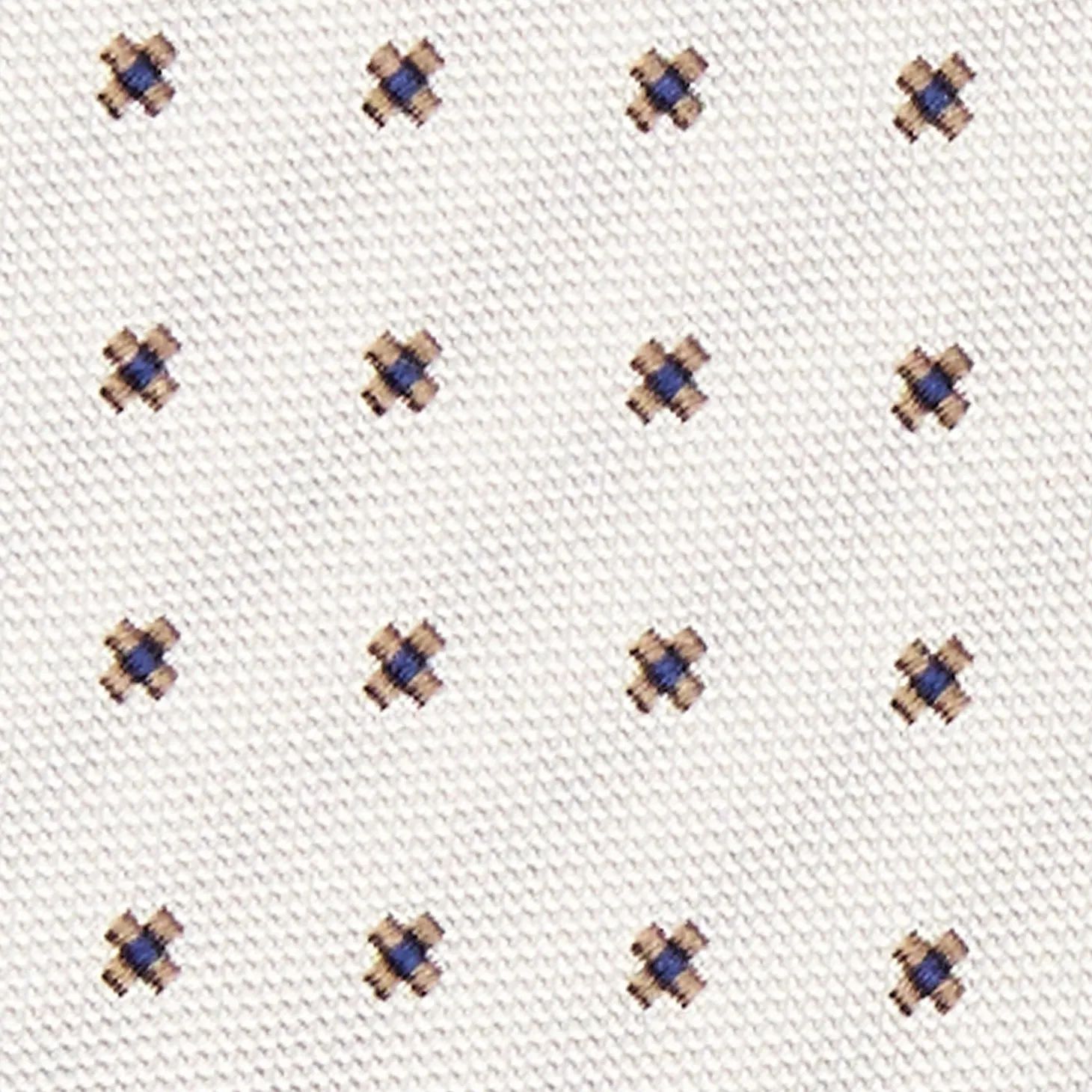 CRAVATTA SARTORIALE IN SETA JACQUARD BIANCA Microfantasia fiore