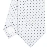 CRAVATTA SARTORIALE IN SETA JACQUARD BIANCA Microfantasia geometrica