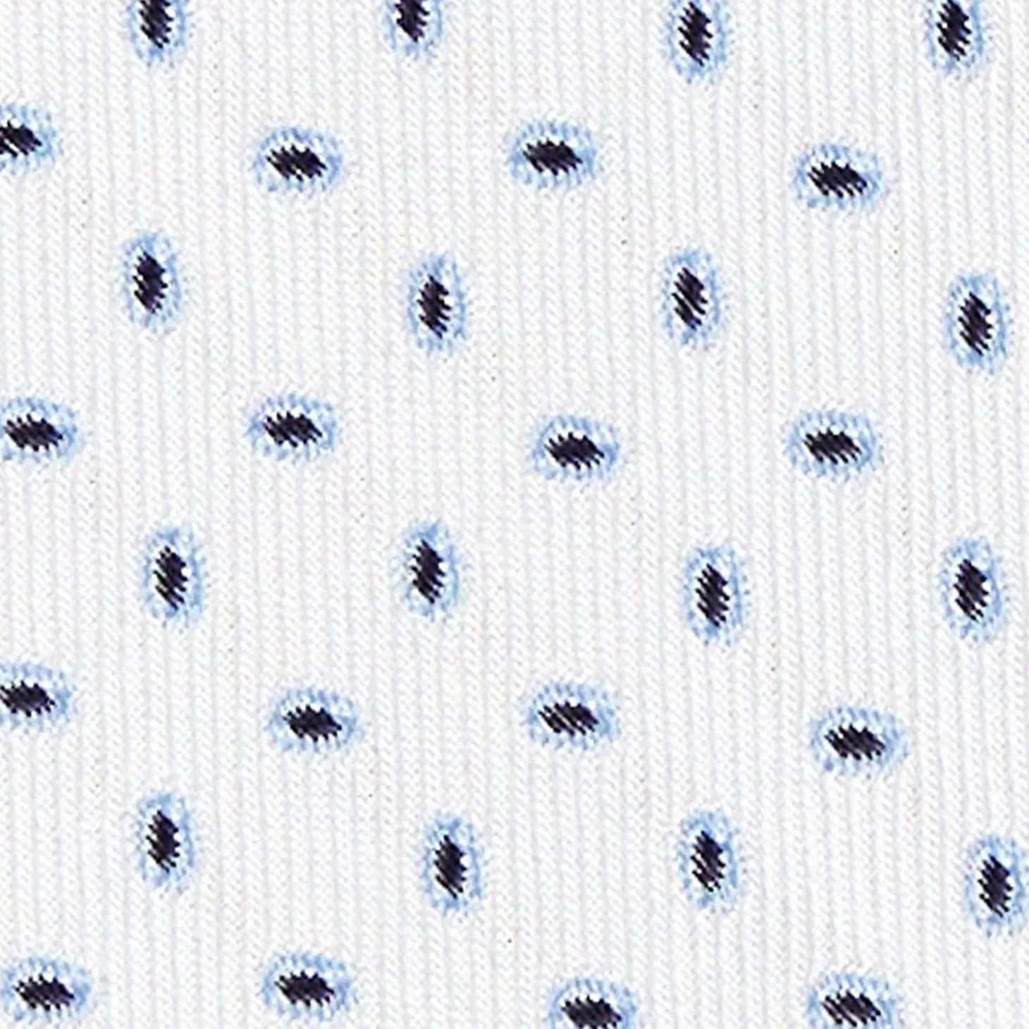 CRAVATTA SARTORIALE IN SETA JACQUARD BIANCA Microfantasia geometrica