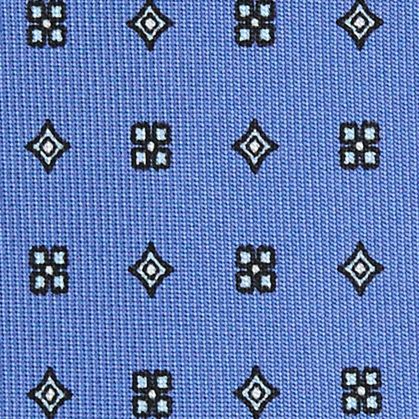 CRAVATTA SARTORIALE 7 PIEGHE IN SETA AZZURRO POLVERE Microfantasia fiore