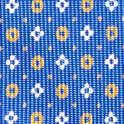 CRAVATTA SARTORIALE 9 PIEGHE IN SETA BLUETTE Microfantasia fiore