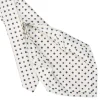 CRAVATTA SARTORIALE 7 PIEGHE IN SETA BIANCA Microfantasia fiore