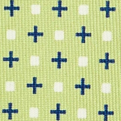 CRAVATTA SARTORIALE 9 PIEGHE IN SETA VERDE CHIARO Microfantasia fiore