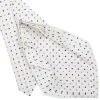 CRAVATTA SARTORIALE 9 PIEGHE IN SETA BIANCA Microfantasia fiore