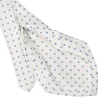CRAVATTA SARTORIALE 7 PIEGHE IN SETA BIANCA Microfantasia fiore