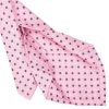 CRAVATTA SARTORIALE 5 PIEGHE IN SETA ROSA Microfantasia fiore