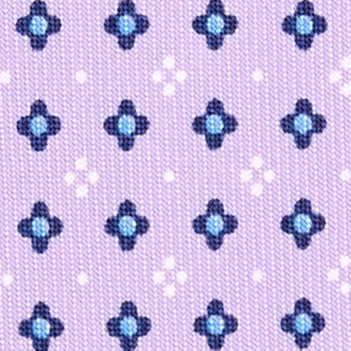 CRAVATTA SARTORIALE 5 PIEGHE IN SETA LILLA Microfantasia fiore