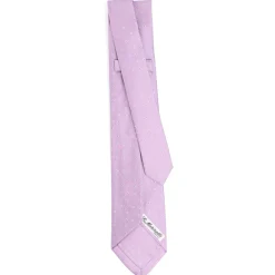 CRAVATTA SARTORIALE 9 PIEGHE IN SETA LILLA Microfantasia fiore
