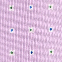 CRAVATTA SARTORIALE 9 PIEGHE IN SETA LILLA Microfantasia fiore