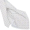 CRAVATTA SARTORIALE 5 PIEGHE IN SETA BIANCA Microfantasia fiore