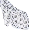 CRAVATTA SARTORIALE 5 PIEGHE IN SETA BIANCA Microfantasia fiore