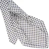 CRAVATTA SARTORIALE 9 PIEGHE IN SETA BIANCA Microfantasia fiore
