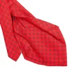 CRAVATTA SARTORIALE 5 PIEGHE IN SETA ROSSA Microfantasia fiore