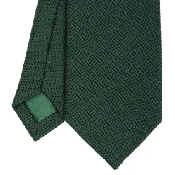 CRAVATTA SARTORIALE VERDE SCURO In garza di seta