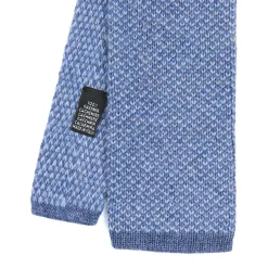 CRAVATTA TRICOT IN CASHMERE AZZURRO POLVERE Tinta unita
