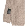 CRAVATTA TRICOT IN CASHMERE BEIGE Tinta unita