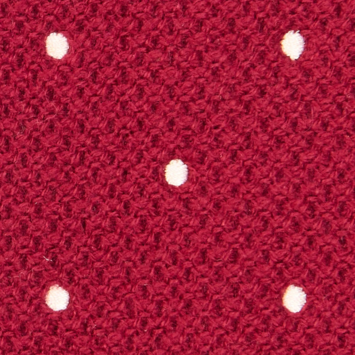 CRAVATTA TRICOT IN CASHMERE BORDEAUX Pois azzurro