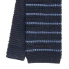 CRAVATTA TRICOT IN SETA BLU SCURO Rigata