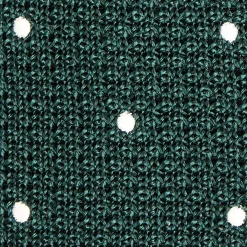 CRAVATTA TRICOT IN SETA VERDE SCURO Pois beige