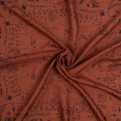 FOULARD IN LANA, CASHMERE E SETA 65 MARRONE Paisley