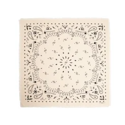 FOULARD IN LANA, CASHMERE E SETA 65 BIANCA Paisley