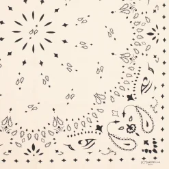 FOULARD IN LANA, CASHMERE E SETA 65 BIANCA Paisley