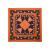 FOULARD IN SETA 90 ARANCIONE Elefanti portafortuna