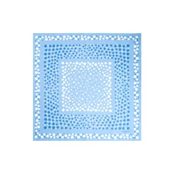 FOULARD IN SETA 65 AZZURRO Eleganza a pois