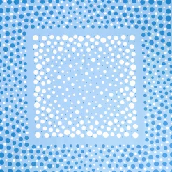 FOULARD IN SETA 65 AZZURRO Eleganza a pois