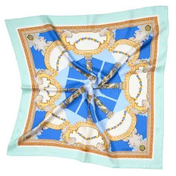 FOULARD IN SETA 90 AZZURRO Il chiostro di santa chiara