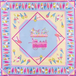FOULARD IN SETA 90 AZZURRO La gelateria