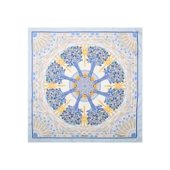 FOULARD IN SETA 90 AZZURRO Mosaico
