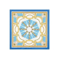 FOULARD IN SETA 90 BLU Chiostro di santa chiara