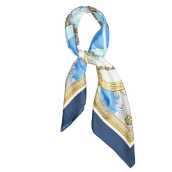 FOULARD IN SETA 90 BLU Chiostro di santa chiara