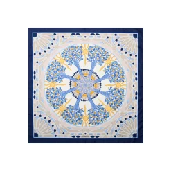 FOULARD IN SETA 90 BLU Mosaico