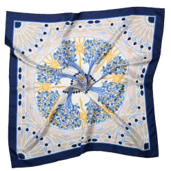 FOULARD IN SETA 90 BLU Mosaico