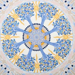 FOULARD IN SETA 90 BLU Mosaico