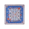 FOULARD IN SETA 90 BLU World of archivio flowers 1961