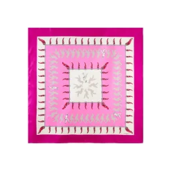 FOULARD IN SETA 90 FUCSIA Pulcinella portafortuna