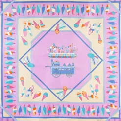 FOULARD IN SETA 90 LILLA La gelateria