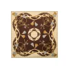 FOULARD IN SETA 90 MARRONE SCURO Microfantasia, nappine e chiavi