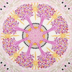 FOULARD IN SETA 90 NERO Mosaico