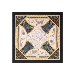 FOULARD IN SETA NERO Napoli terra mia