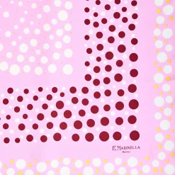 FOULARD IN SETA 65 ROSA Eleganza a pois