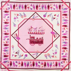 FOULARD IN SETA 90 ROSA La gelateria