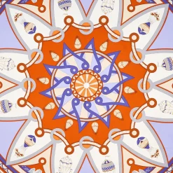 FOULARD IN SETA 90 ROSA Le mongolfiere